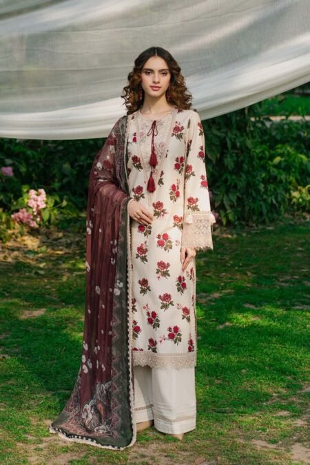 Saad Sheikh Luxury Embroidered Lawn Suit - 05