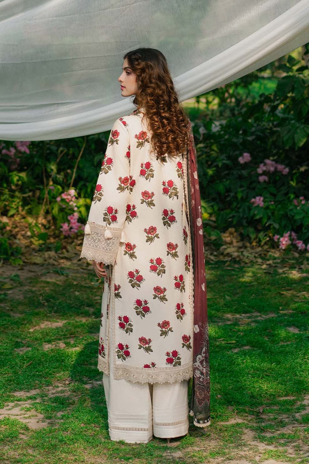 Saad Sheikh Luxury Embroidered Lawn Suit - 05 - Image 2