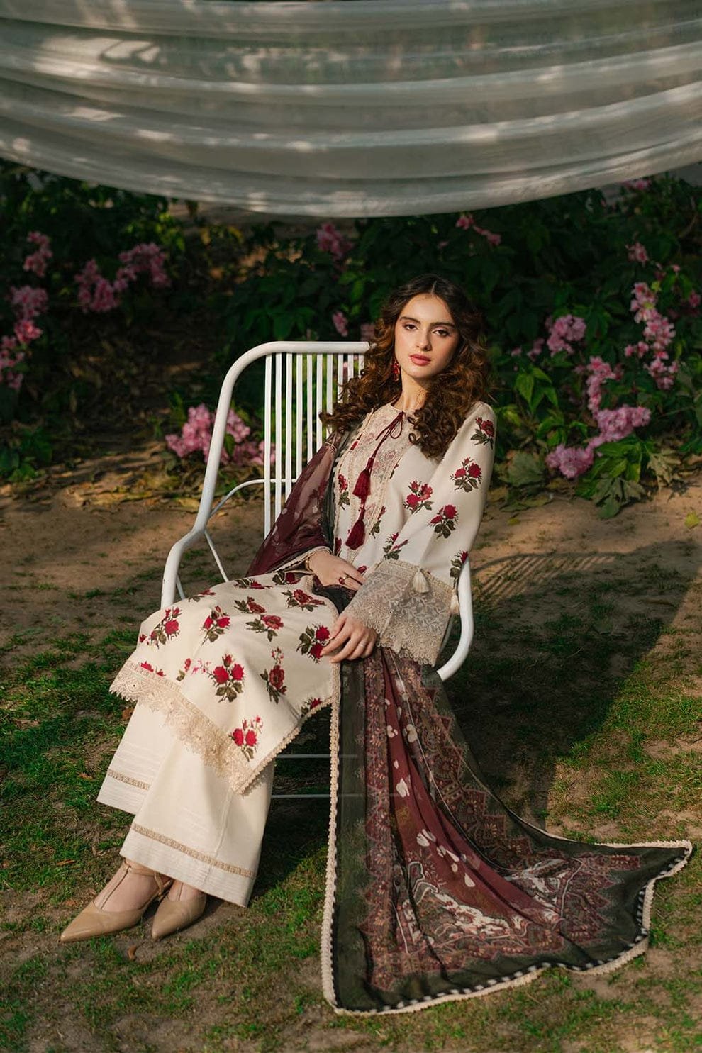 Saad Sheikh Luxury Embroidered Lawn Suit - 05 - Image 4