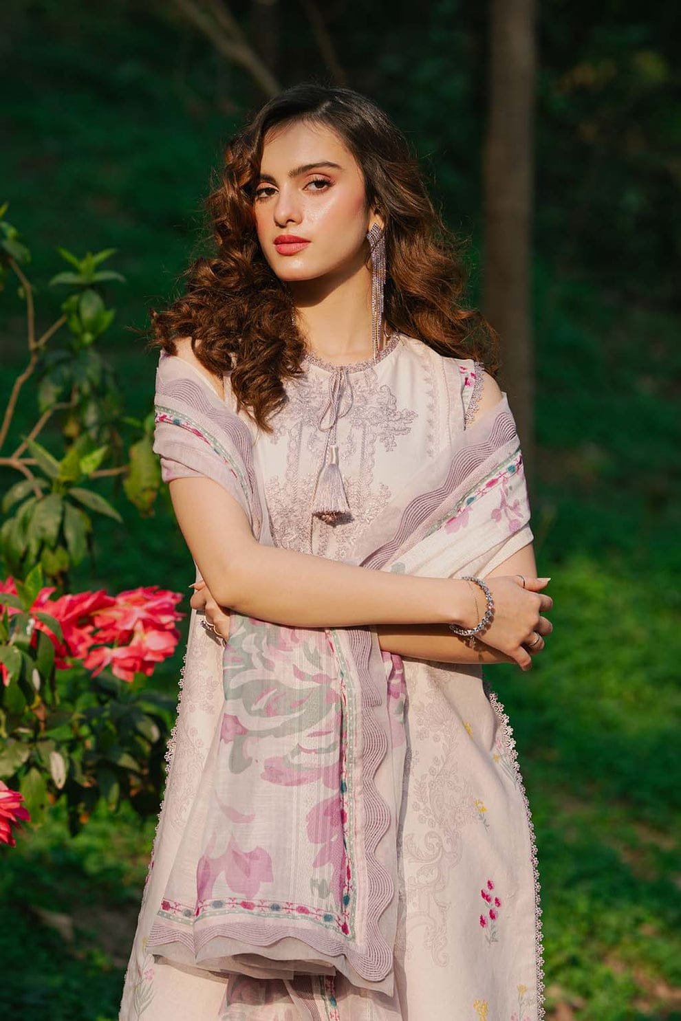 Saad Sheikh Luxury Embroidered Lawn Suit - 07 - Image 5
