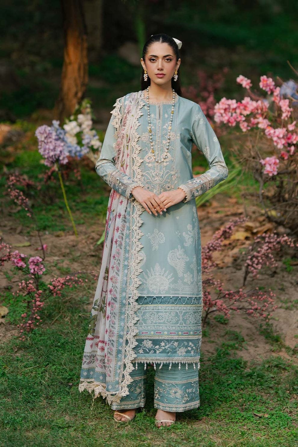 Saad Sheikh Luxury Embroidered Lawn Suit - 08