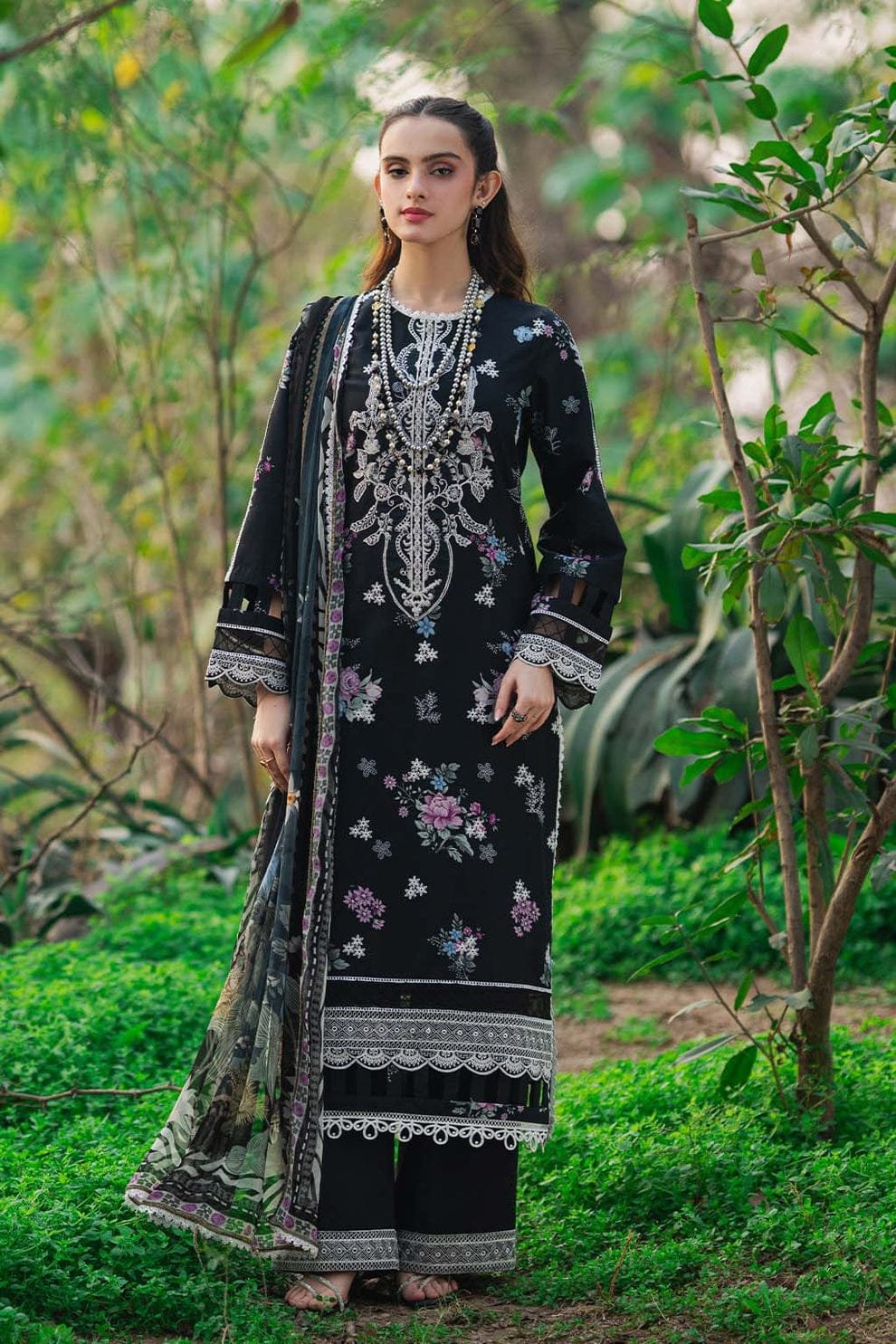 Saad Sheikh Luxury Embroidered Lawn Suit - 10