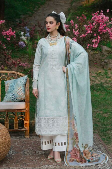 Saad Sheikh Luxury Embroidered Lawn Suit - 06