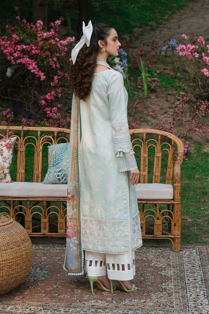 Saad Sheikh Luxury Embroidered Lawn Suit - 06 - Image 2