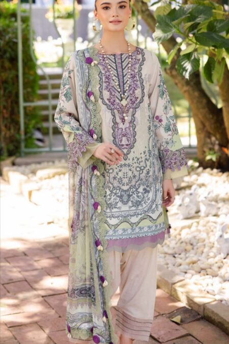 Embroidered Floral Pakistani Suit - 03