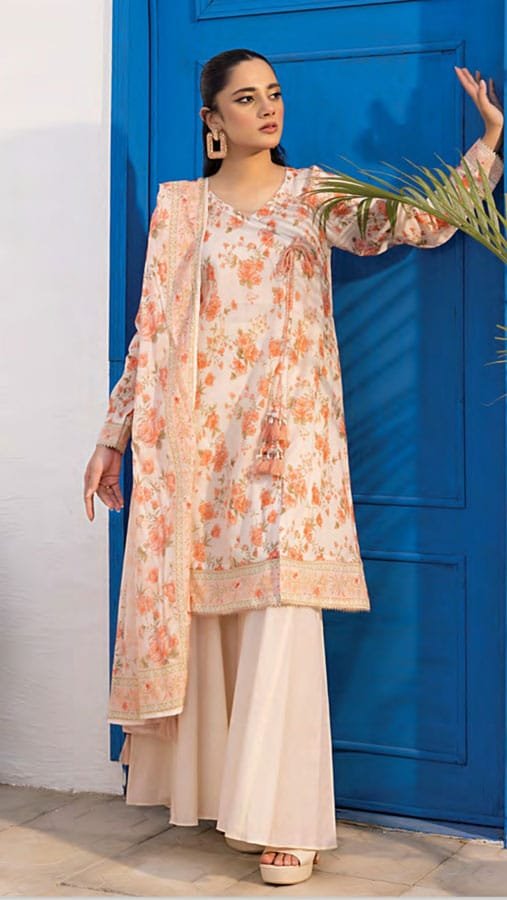 Lakhany Printed Lawn Suits - D04 - Image 3