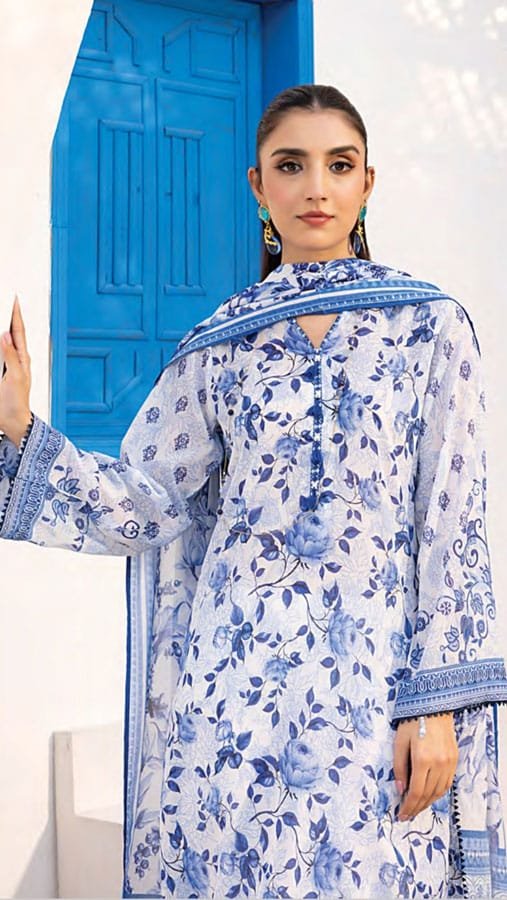 Lakhany Printed Lawn Suits - D07 - Image 2