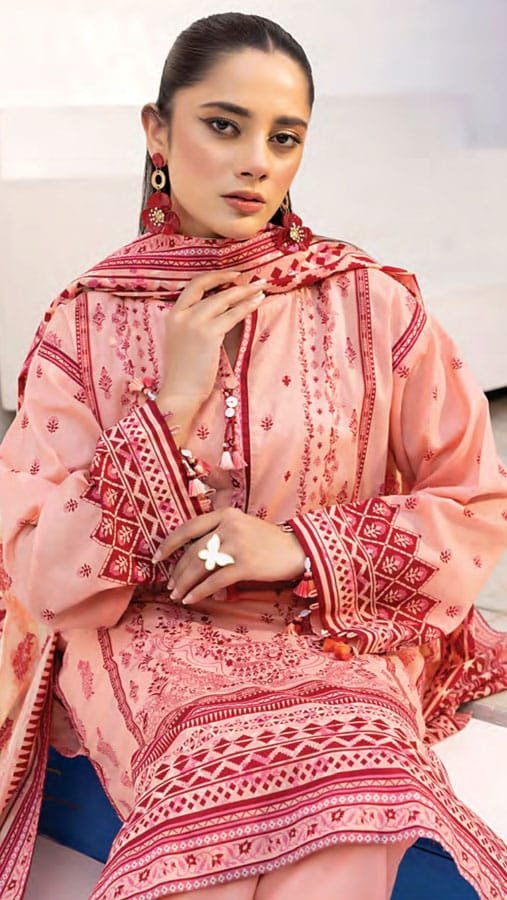 Lakhany Printed Lawn Suits - D08 - Image 2