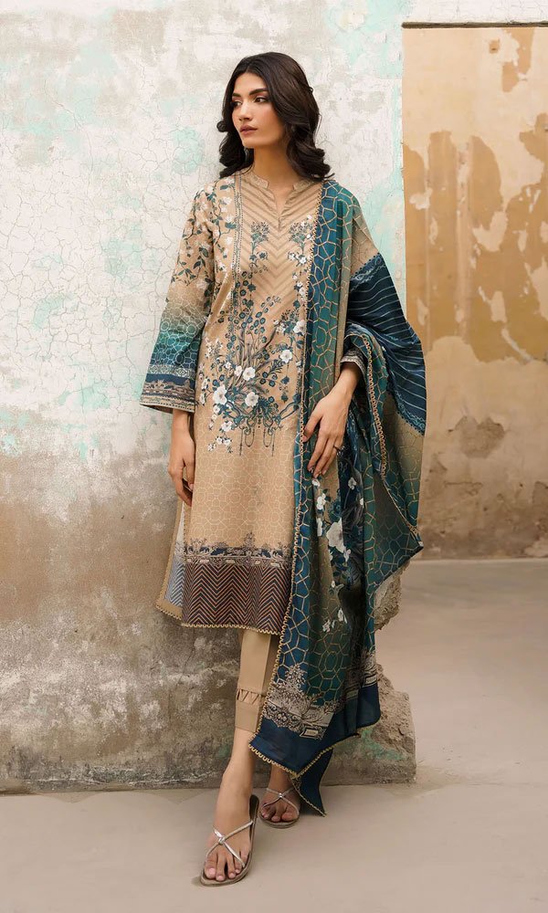 Unstitched Pakistani Cotton Suit - 04