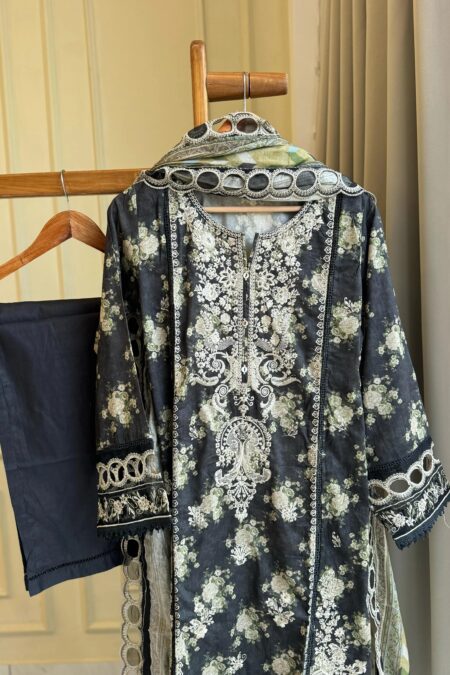 Signature Lawn Suit Featuring Cutwork