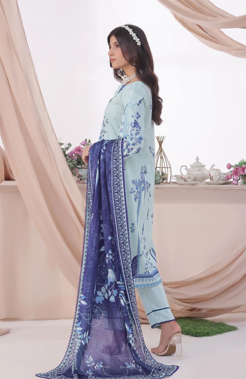 Printed Cotton Suit With Dupatta - 04 - Image 2