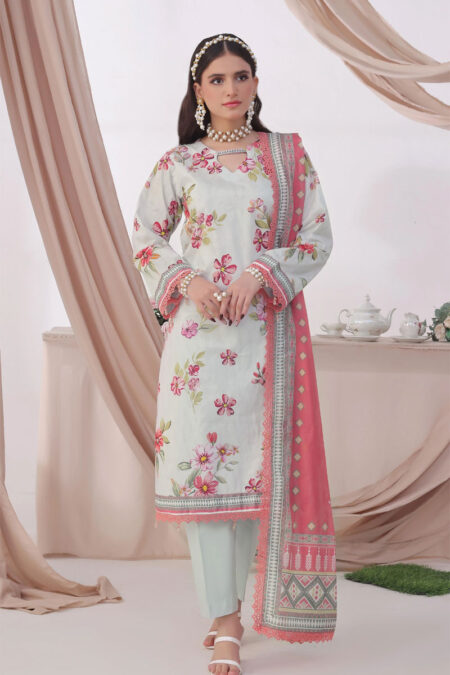 Printed Cotton Suit With Dupatta - 05