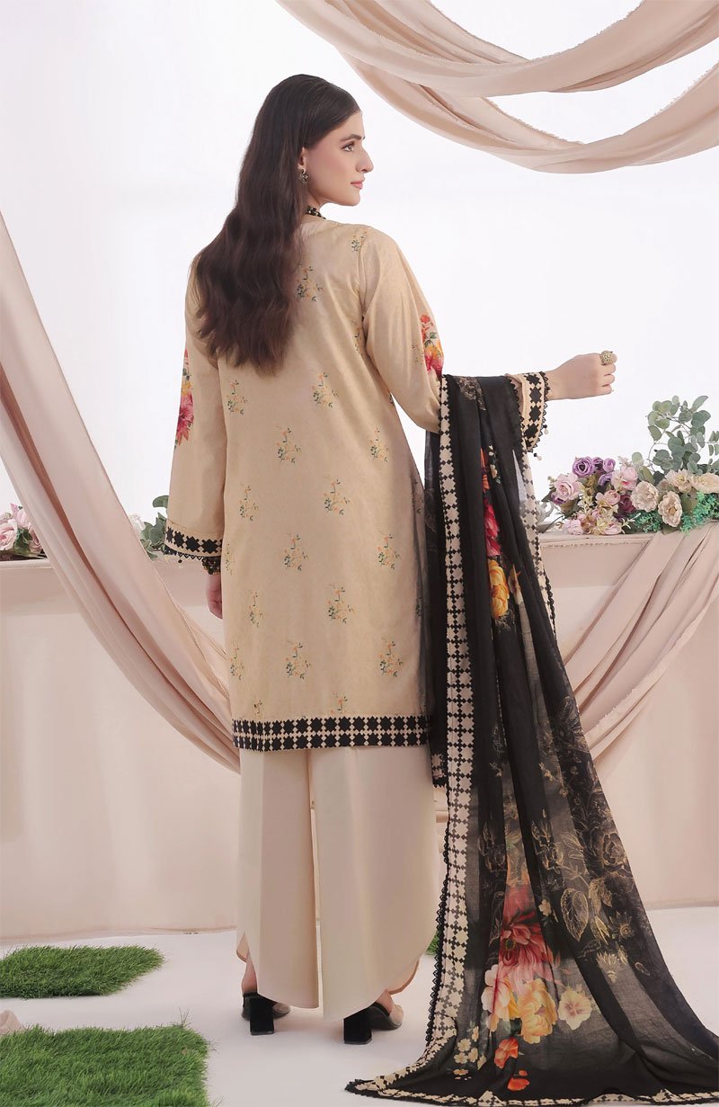 Printed Cotton Suit With Dupatta - 06 - Image 2