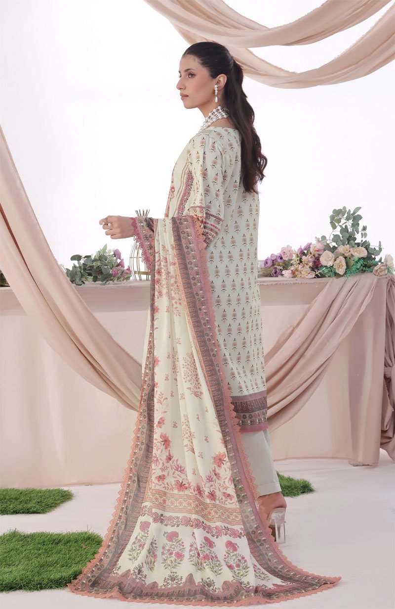 Printed Cotton Suit With Dupatta - 08 - Image 2