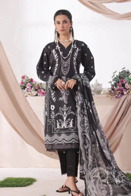 Printed Cotton Suit With Dupatta - 09