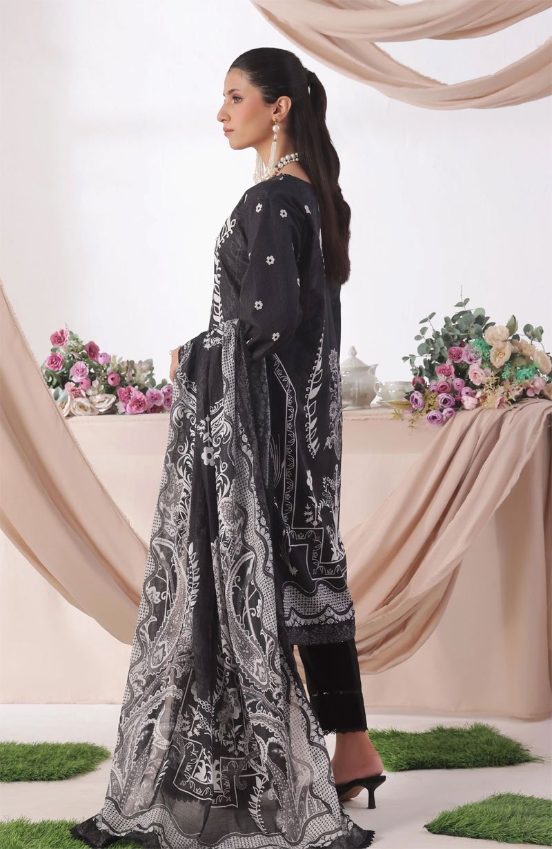 Printed Cotton Suit With Dupatta - 09 - Image 2