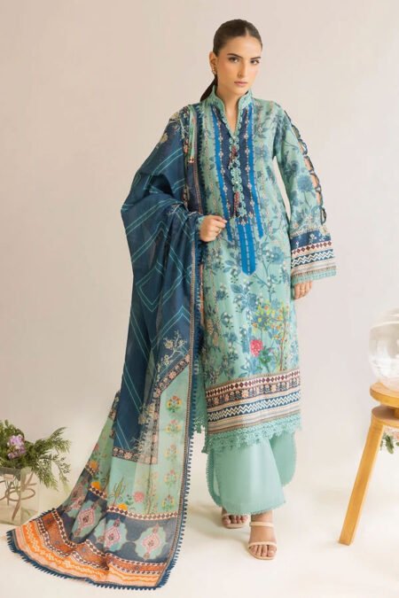 3 Piece Unstitched Printed Lawn Suit - 04