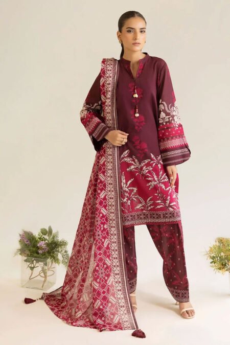 3 Piece Unstitched Printed Lawn Suit - 07