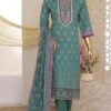 Green Embroidered Printed Salwar Suit - 01