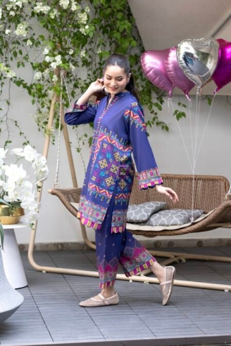 Blue Color Ready to Wear Cord Set - SS05