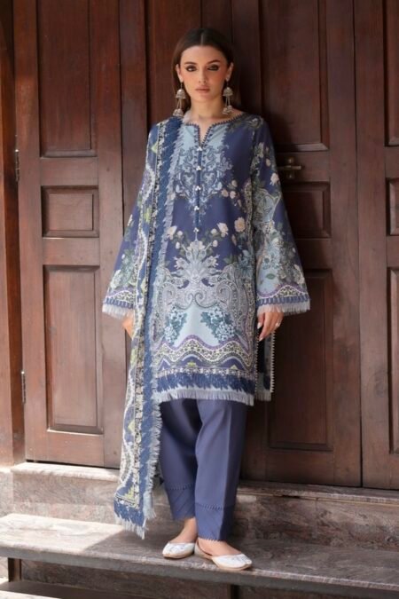 3-PC unstitched premium Pakistani salwar kameez`