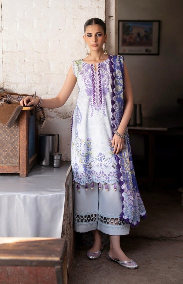 3-PC unstitched Pakistani salwar suit