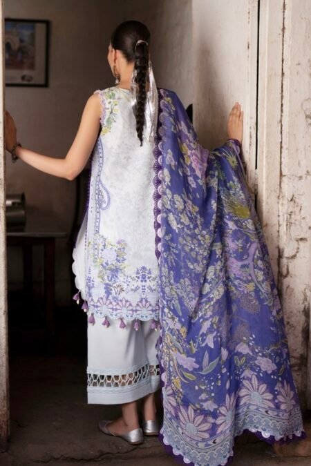 Alternative view of 3-PC unstitched Pakistani salwar suit - UJ013