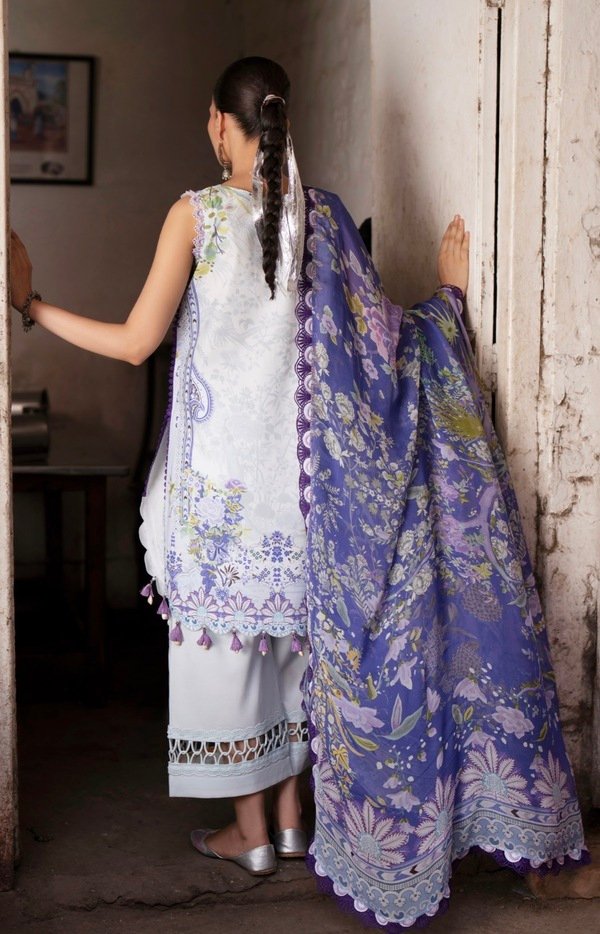 3-PC unstitched Pakistani salwar suit - UJ013 - Image 2