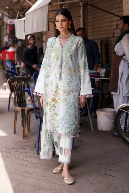 3-PC unstitched Pakistani salwar kameez