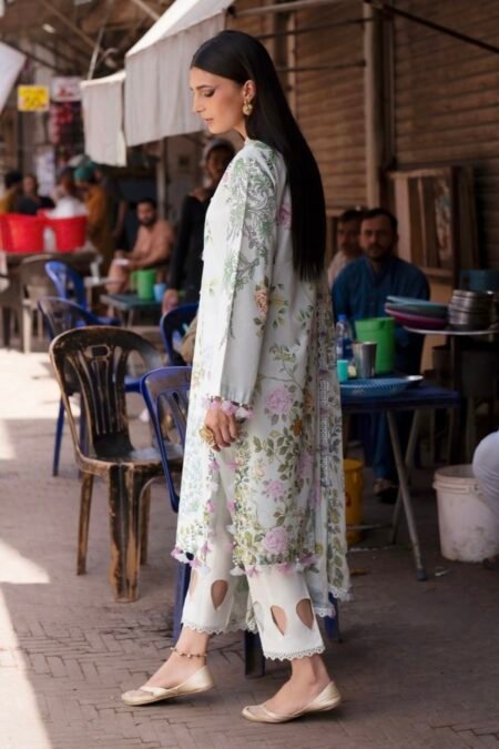 Alternative view of 3-PC unstitched Pakistani salwar kameez - UJ012