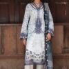 Festive lawn shalwar suit with chiffon dupatta