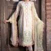 Floral Pakistani lawn suit with chiffon dupatta