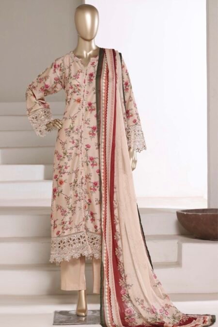 3-PC Embroidered Pakistani Lawn Salwar Kameez