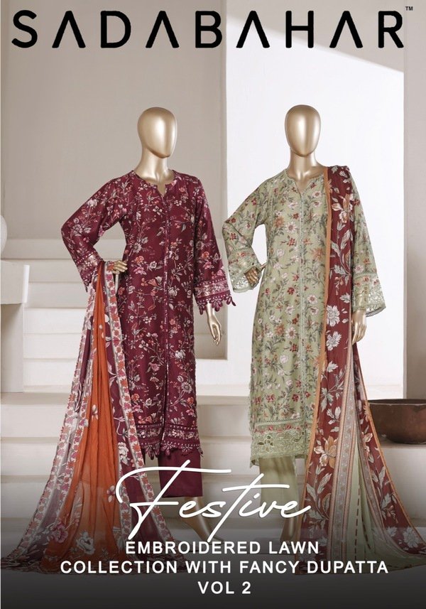 Sadabahar Embroidered Lawn Collection